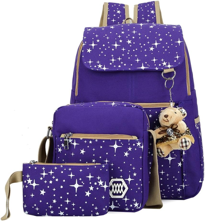 Yokeeyoo Girls School Bag 3Pcs for Elementary, Backpack/Shoulder Bag/Handbag