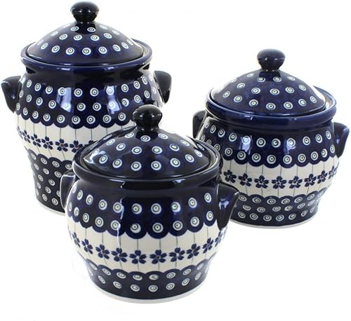 Miniatura 1 de Juego de botes de mariposa floral de cerámica pulida rosa azul