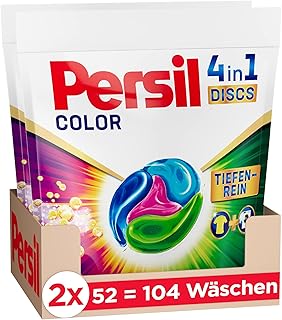 Persil Color 4in1 DISCS (104 Waschladungen), Waschmittel mit Tiefenrein Technologie, Colorwaschmittel für reine Wäsche und...