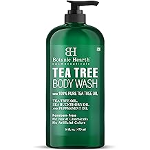 Botanic Hearth Tea Tree Body Wash -16 fl oz- All-Natural Antifungal &amp; Odor-Control Shower Gel for Acne, Athlete&rsquo;s Foot, Ringworm, Jock Itch &amp; Healthy Skin,Sulfate &amp; Paraben Free, for Men and Women