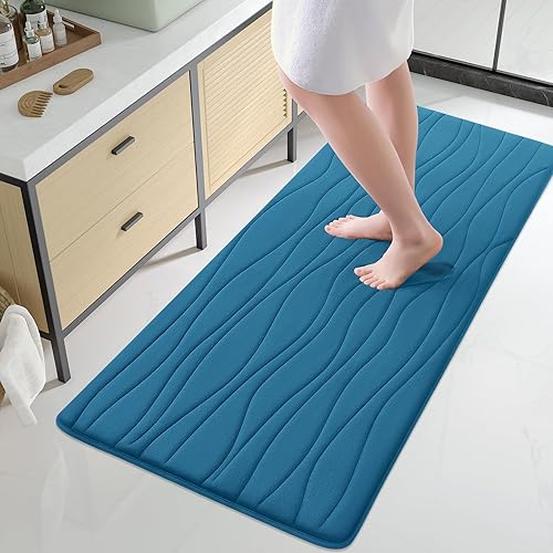Miniatura 162 de Buganda - Alfombra de baño de espuma viscoelástica 24x16, tapetes de baño extra suaves y absorbentes, antideslizantes y lavables a máquina para el