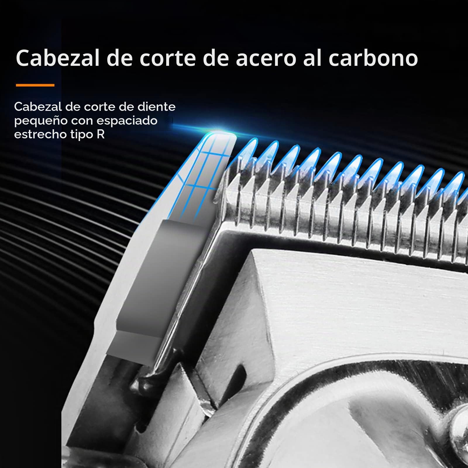 KEMEI Cortapelos para hombre | KM-1986PRO - Kit de corte de pelo profesional para hombres con pantalla LED recargable