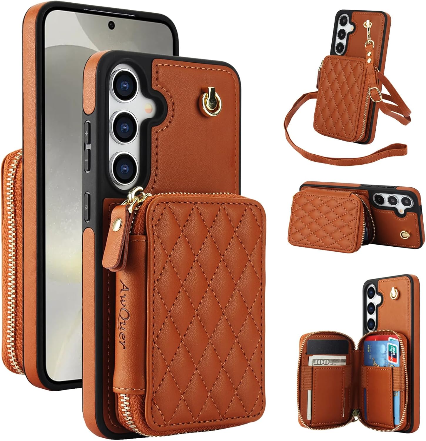 Black Vertical Leather Cover Belt Clip Holster Case Pouch For ZTE