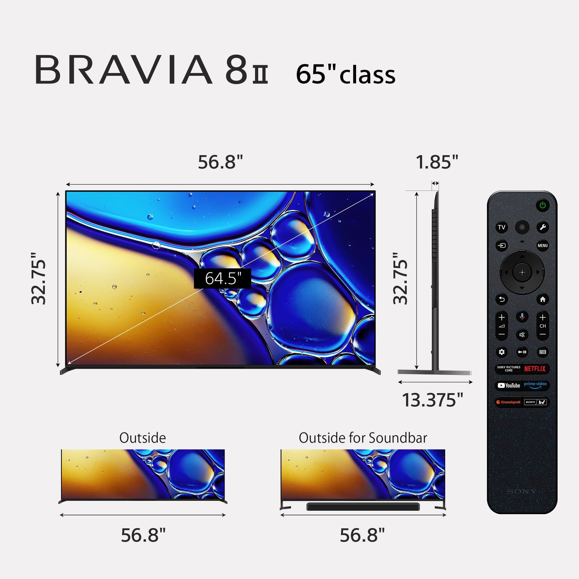 Amazon.com: SONY K65XR80M2 65 Inch Bravia 8 QD-OLED 4K HDR Google
