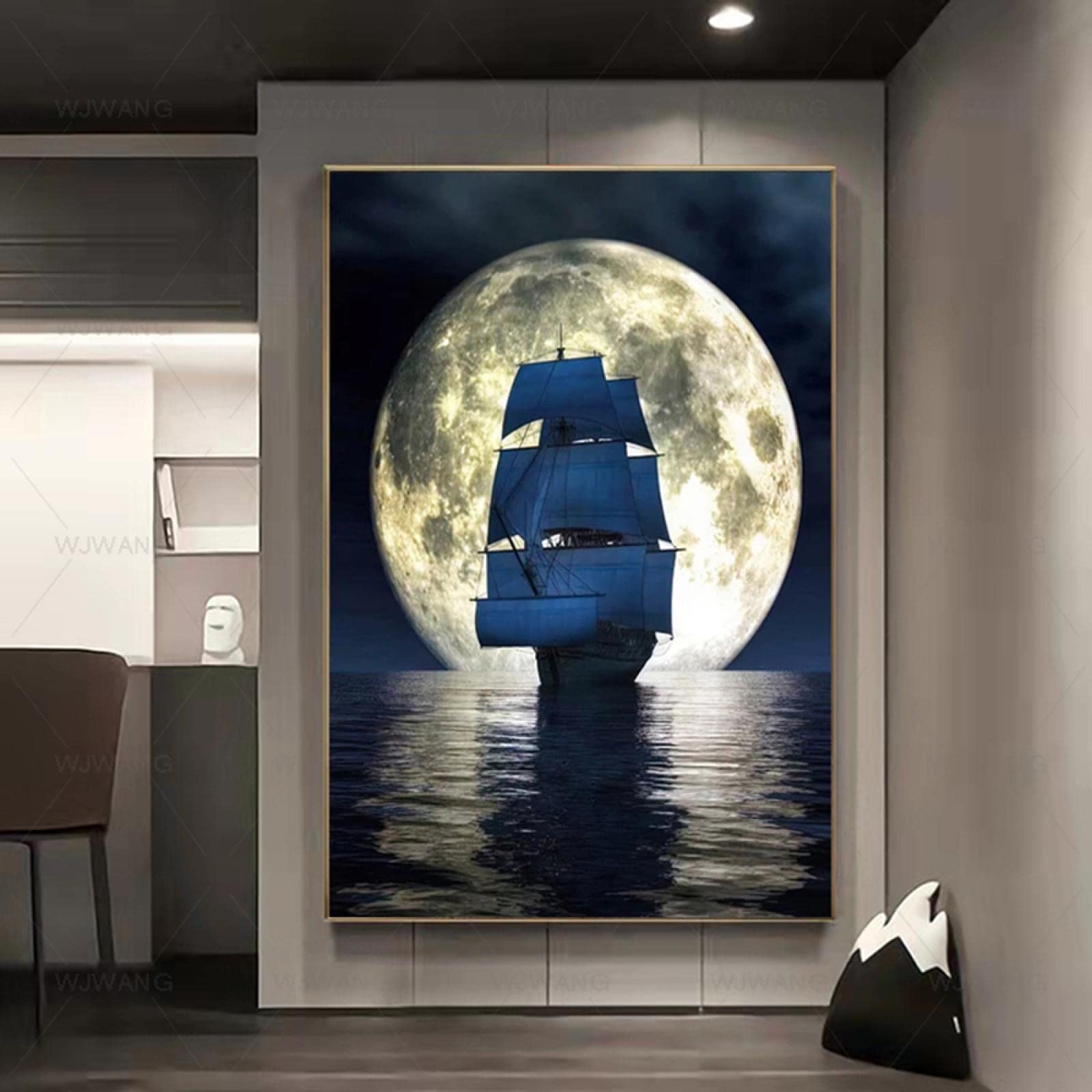 Zugeschneiter Albero Quadro su Tel Decorazione Parete Stampa Artistica