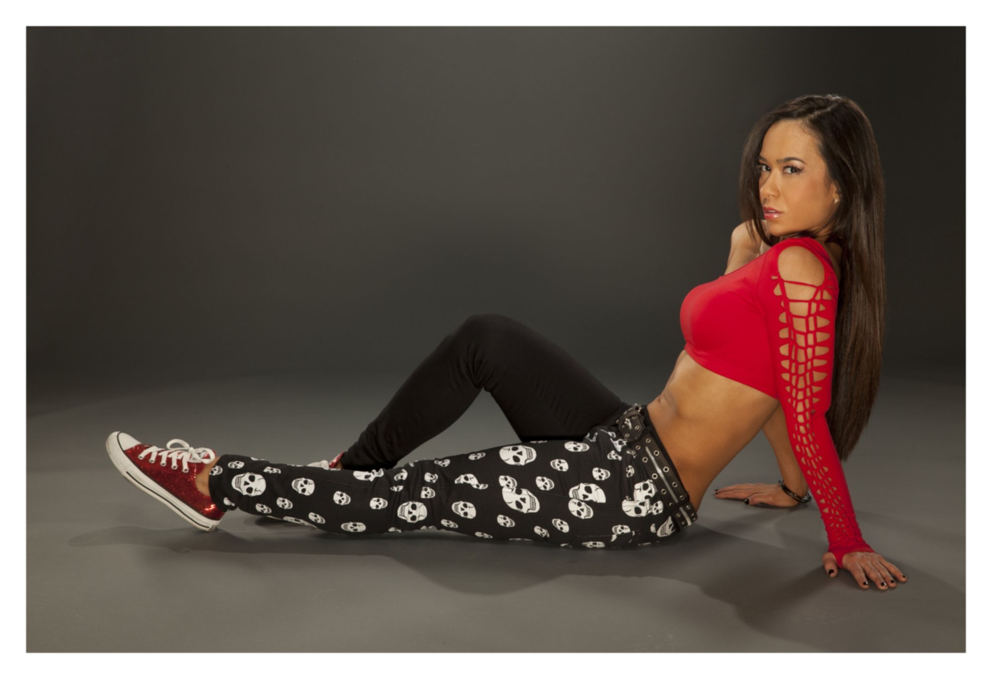 Sticker Studio Girl WWE Wall Poster & Wall Sticker (PVC Vinyl,Size -36 x 24 Inch)