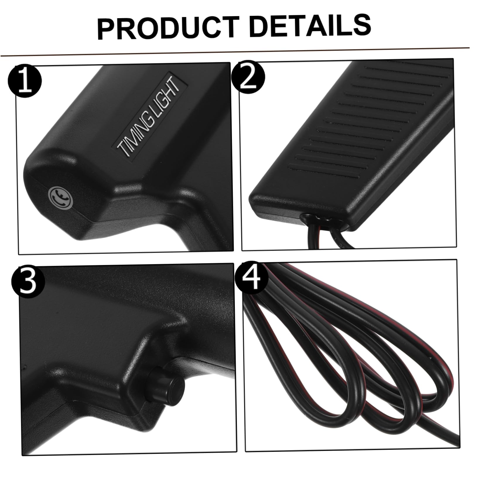 Luz de Sincronización Automotriz para Motor de Coche y Moto | Negro, Plástico, Reparación y Mantenimiento, Rendimiento Fiable, Precisión de Encendido