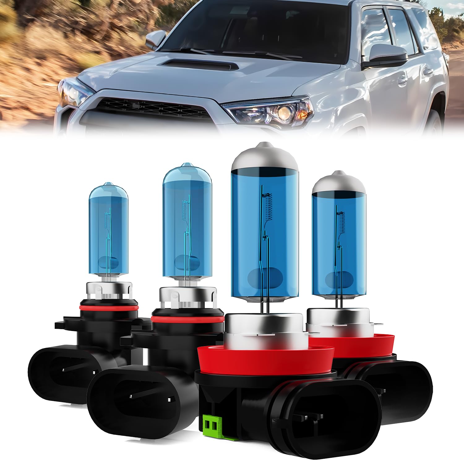 H11 H16 51-LED Fog Light Bulbs 6000K White - For Toyota 4Runner, RAV4, Highlander