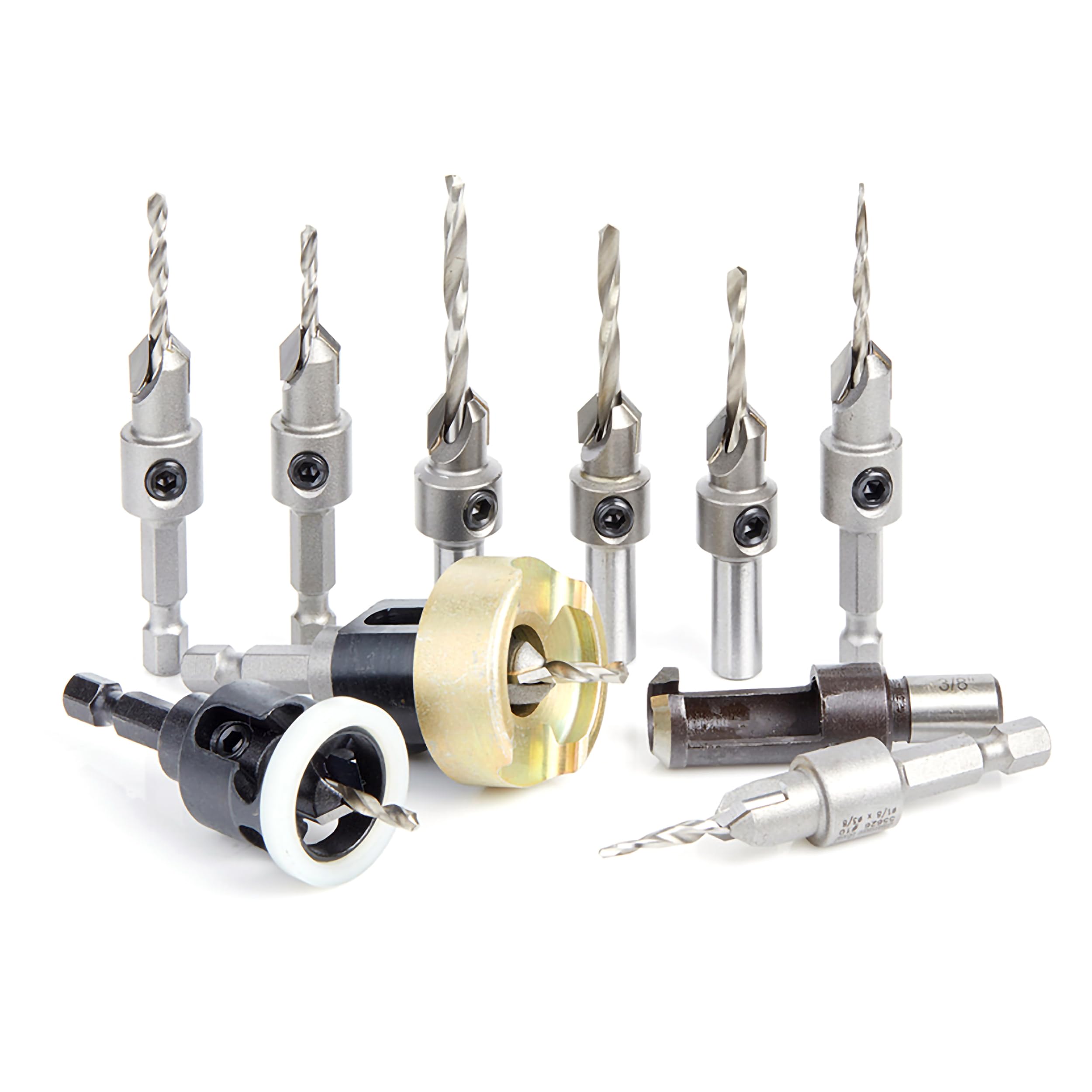 Amana Tool Carbide Tipped Countersink Drill Bit with, Ball Bearing Master Set, AMS-620, 10-Pc