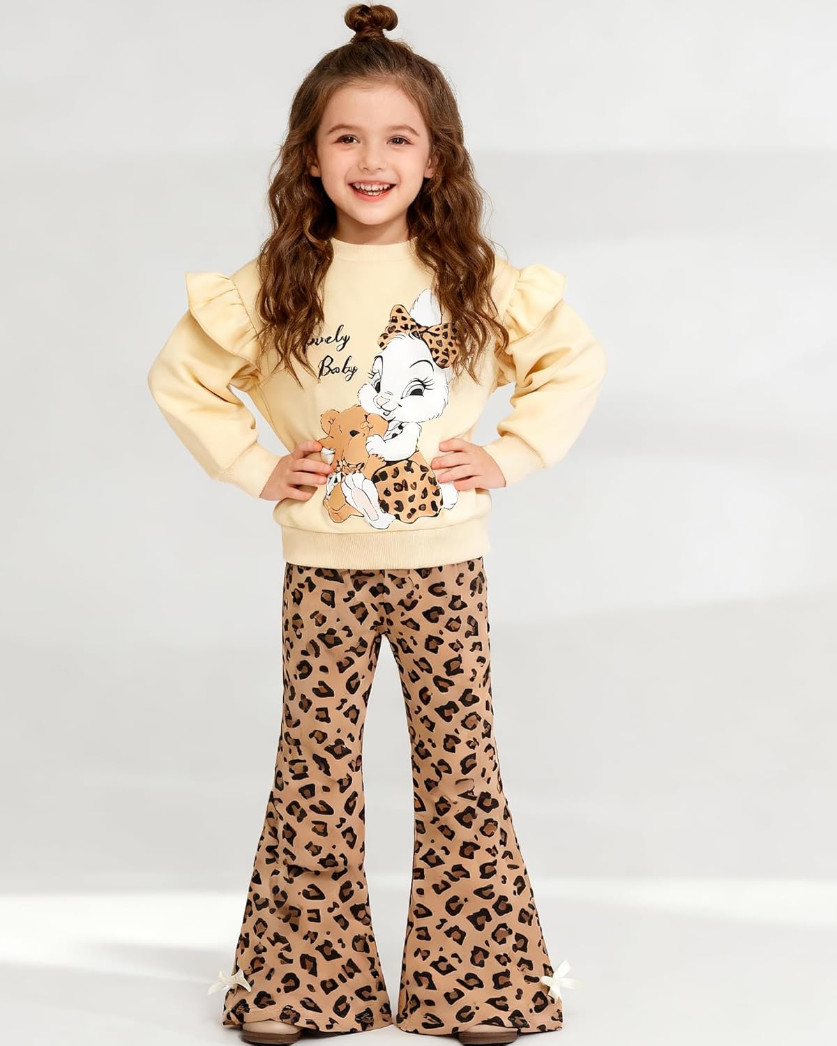 Kids Girls Clothes Toddler Girl Fall Outfits Long Sleeve Sweatshirt Pants Set Winter Girls Clothing Set - Image 2