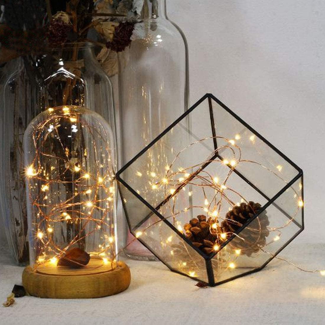 8 Lighting Model Plug in Led String Lights, 1000 Led Fairy Starry Lights on 328ft/100M Copper Wire String Lights + Power Adapter +Remote Control for Christmas(Warm White)