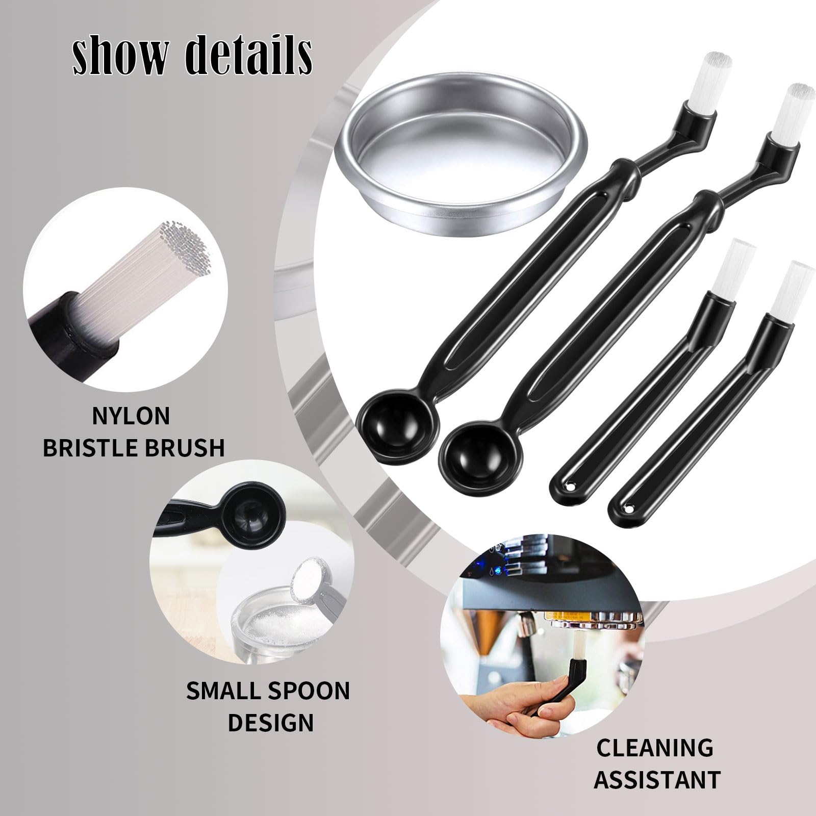 SETOLE SPAZZOLA ESPRESSO Macchina Da Caffè Pulizia Concentrato Italiano