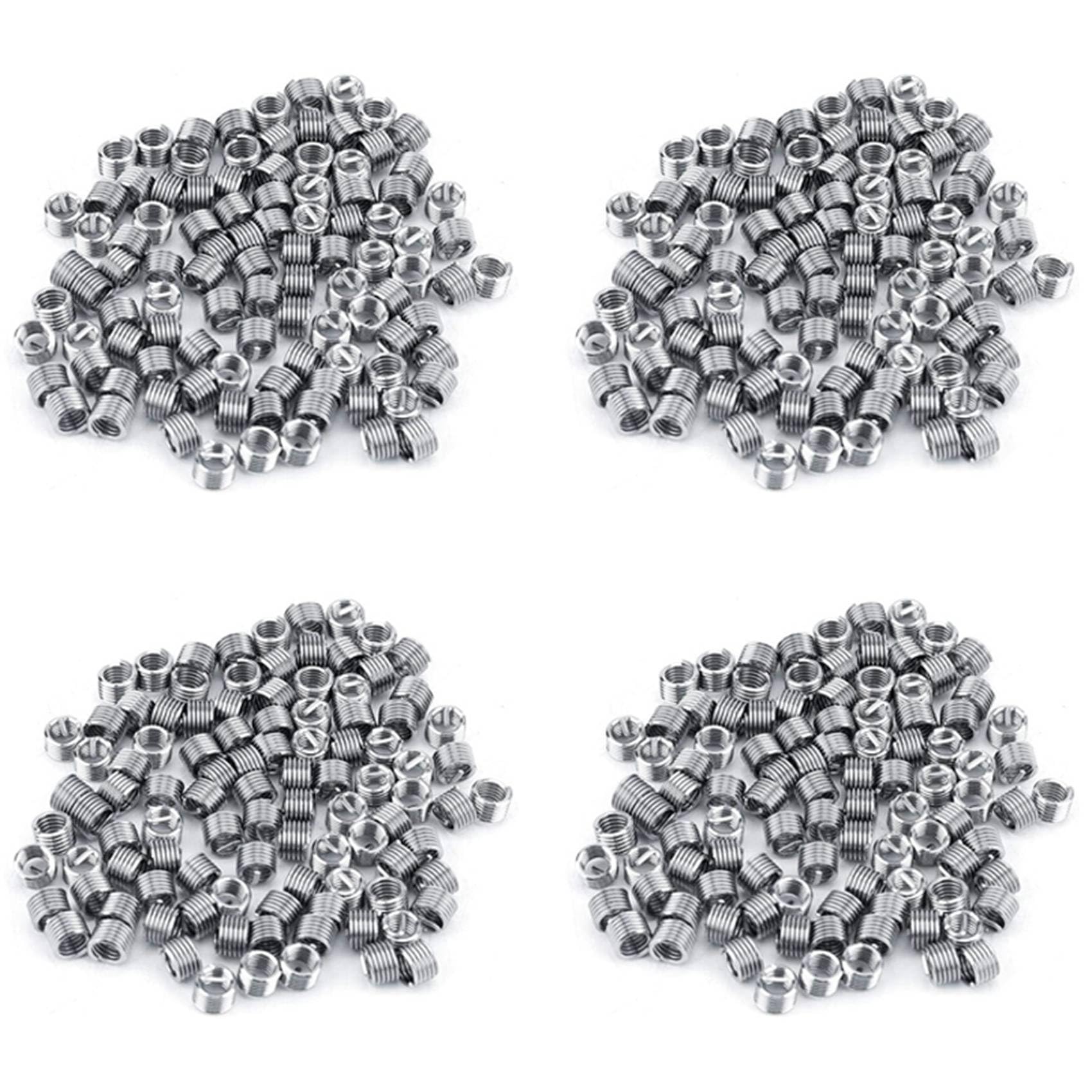 Jnchdghwa Silver 400Pcs Wire Insert Thread, Heli Coil Thread Repair Stainless Steel Ss304 Thread Insert Coiled Wire Insert (M40.71.5d)