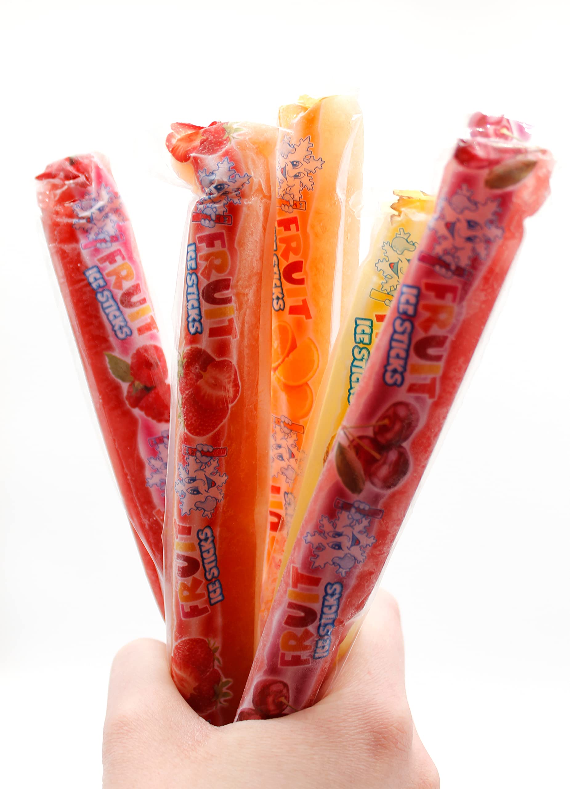 Alaska Boy Icesticks Fruit (20x 500ml) | 200x Wassereis mit je 50ml | Vegan | Glutenfrei | Laktosefrei | Wassereis-Großpackung mit Fruchtsaft | 5x Geschmacksrichtungen Stangeneis zum einfrieren