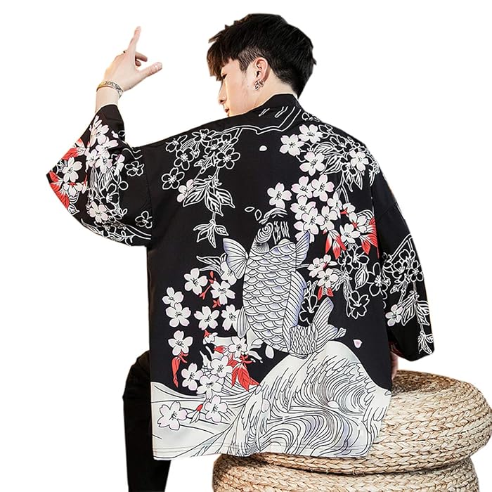 Buy Men's Haori Jacket Kimono Cardigan 