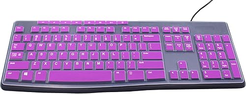 Miniatura 15 de Funda de teclado ultradelgada de silicona para PC de escritorio compatible con teclado inalámbrico Logitech MK295 MK275 MK270, teclado Logitech K200