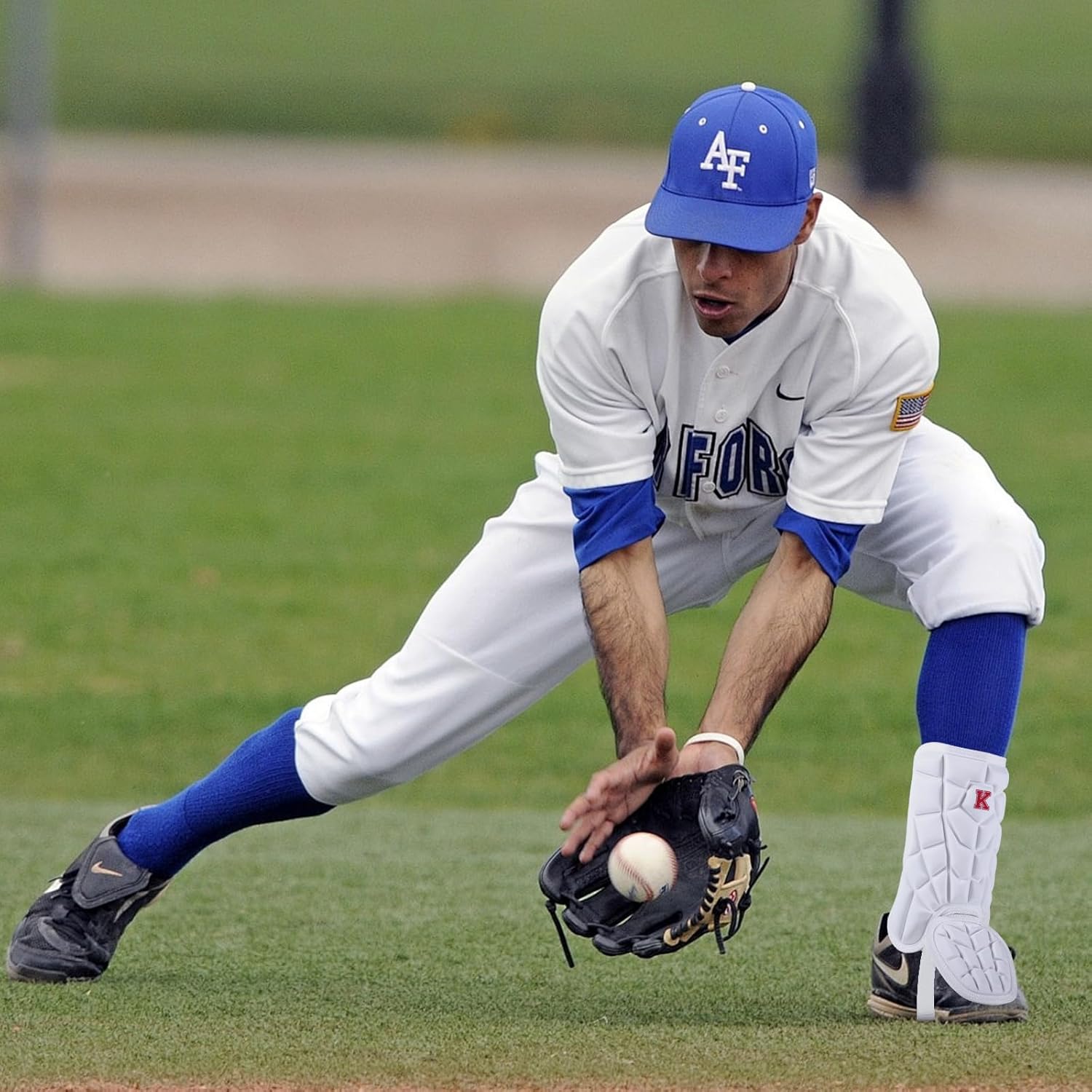 KRUI Baseball Leg Guard, Batter's Leg Guard Softball and Baseball Shin and Foot Guard with Adjustable Straps for Youth and Adult