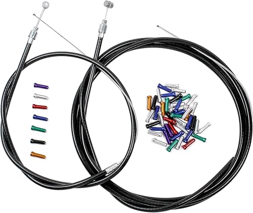 Universal Bicycle Brake Cables Housing Kit, MTB Gear Shifter Derailleur Cable End Caps for Mountain Road Bike Repair