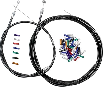 Universal Bicycle Brake Cables Housing Kit, MTB Gear Shifter Derailleur Cable End Caps for Mountain Road Bike Repair