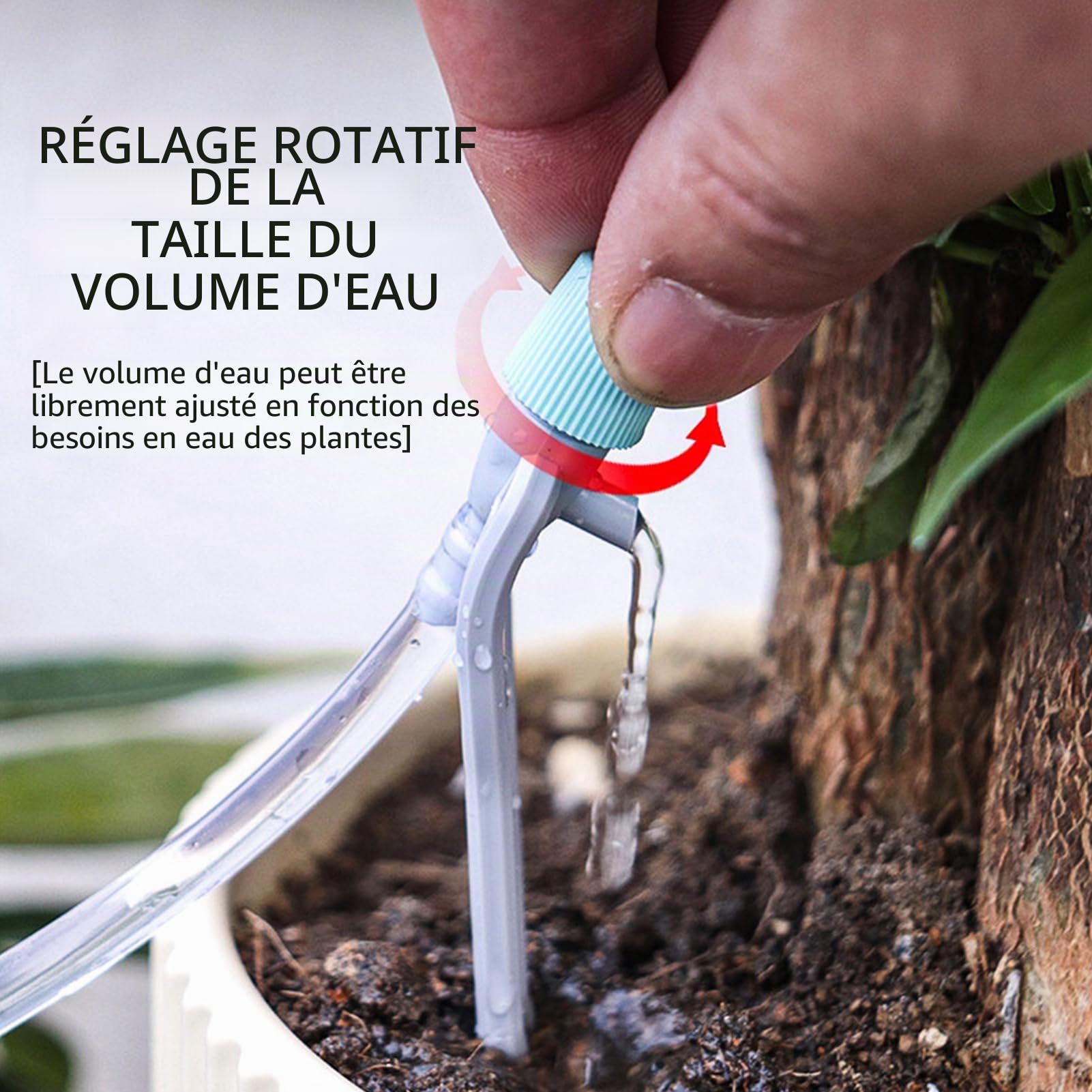Arrosage Automatique Interieur, Système d'irrigation Intelligent WiFi, Télécommande, Régulation de la Pression d'eau 1-4 Vitesses, Contrôle Intelligent du Temps