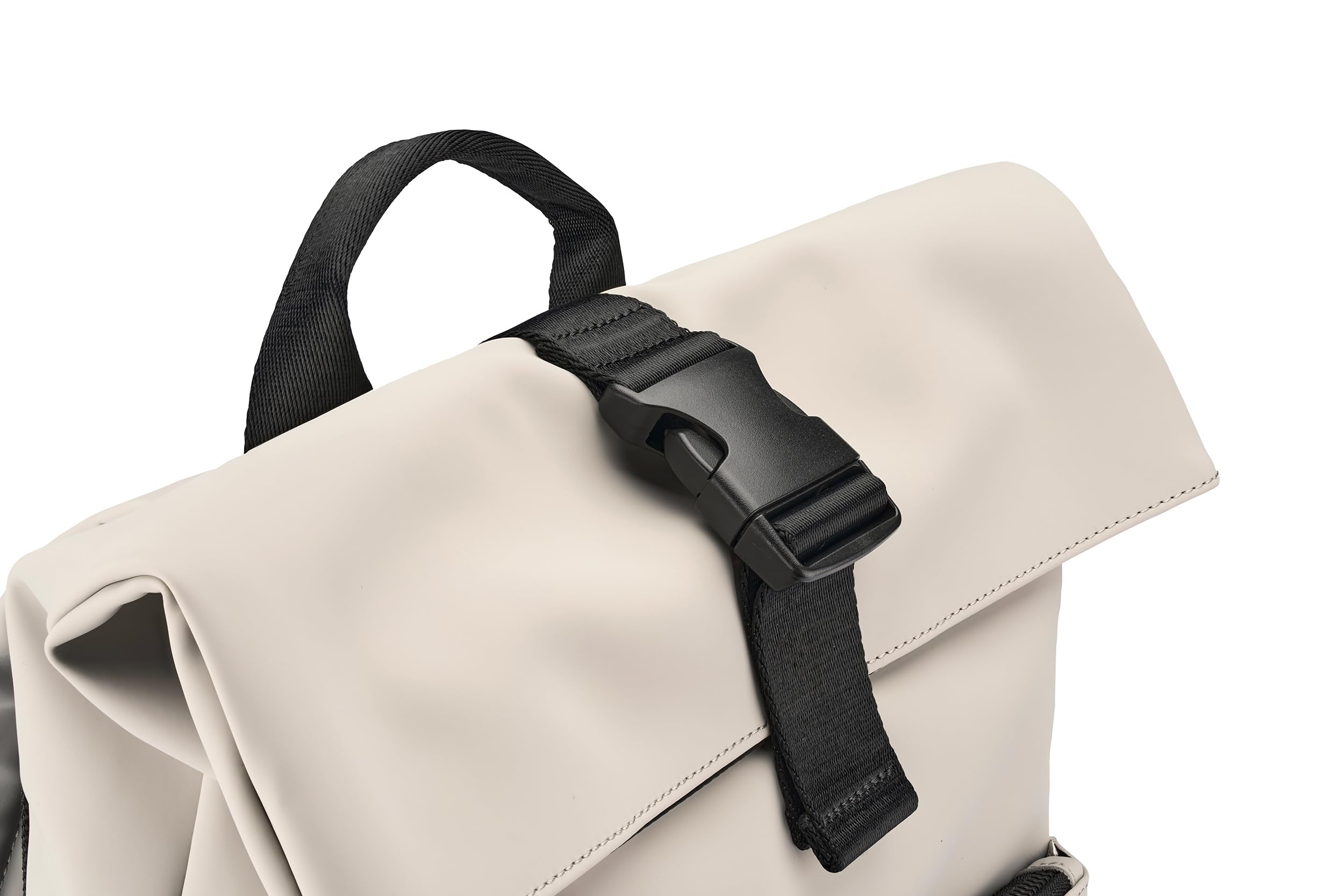 Tucano, Gommo Rolltop Zaino Porta PC per MacBook Pro 13" e Laptop 14" in Materiale Gommato, Zaino Lavoro Uomo Donna con Chiusura Arrotolabile, Tasca Imbottita e Fascia Trolley, Grigio