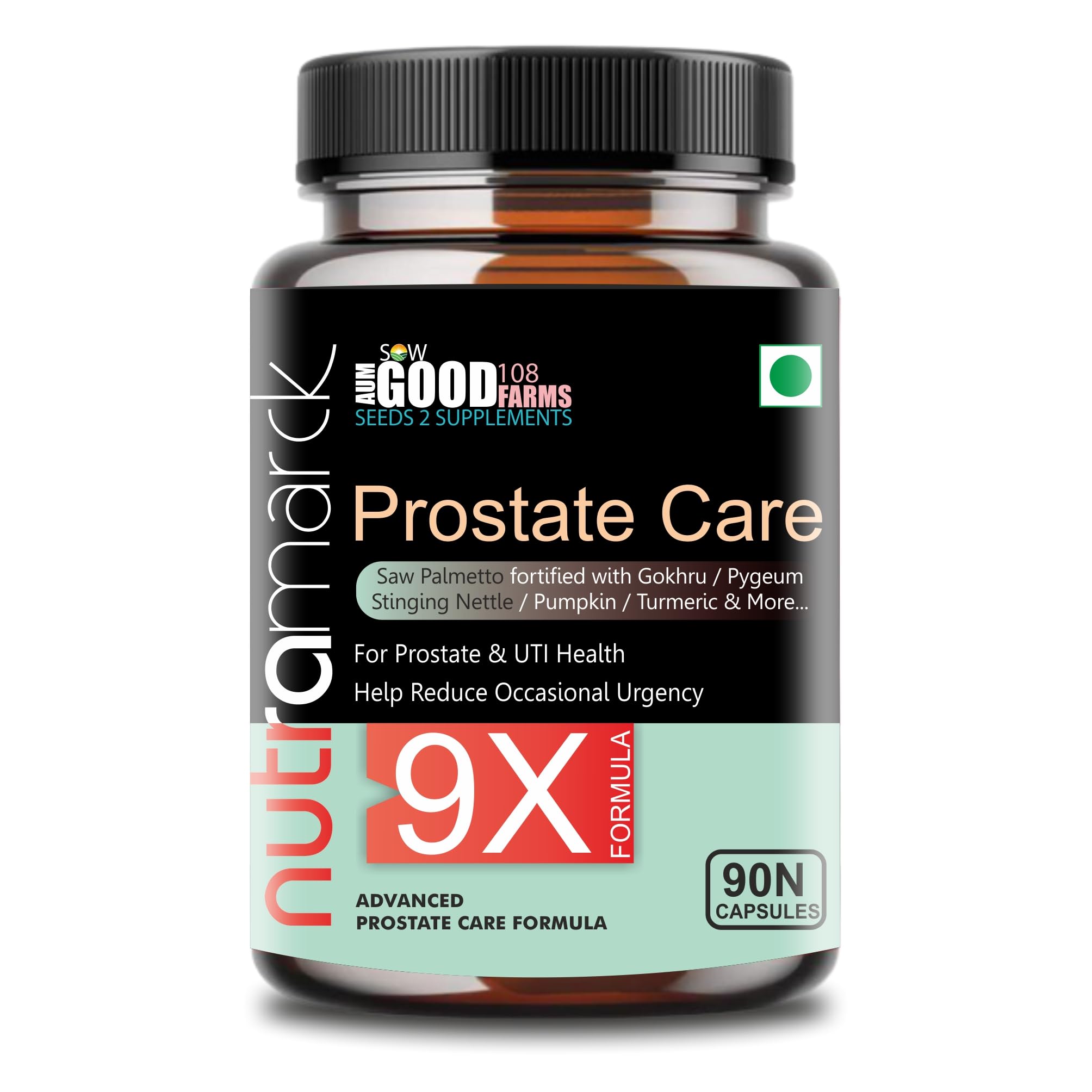 NutraMarck Plant Based Prostate Care 9X Capsule | Enhanced with Saw Palmetto, Gokhru | Supports Prostate Health & Urinary Function | For Hair Growth | (90 Count (Pack of 1)) (B0D1LGVB22) Amazon Price History, Amazon Price Tracker