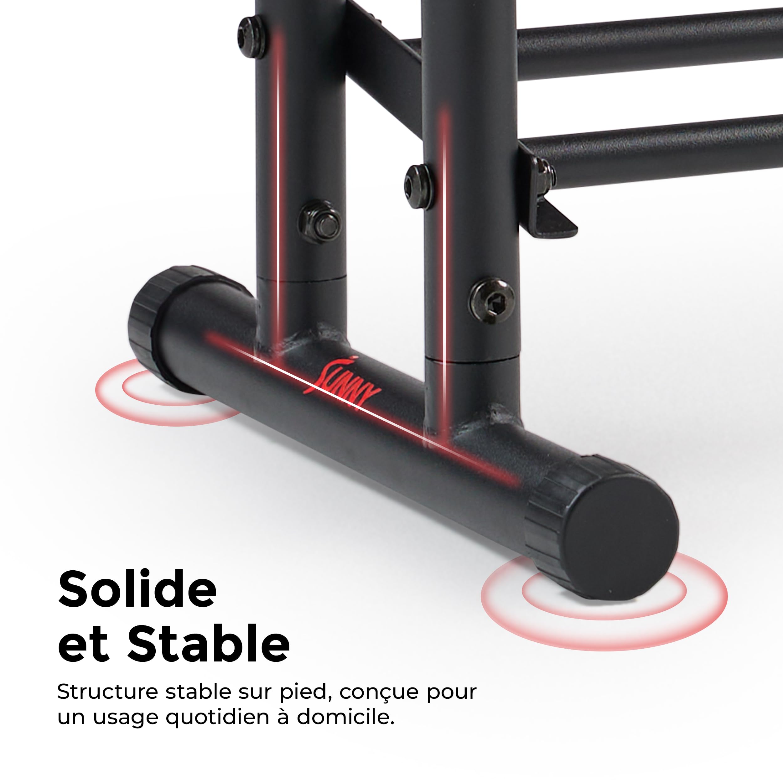 Sunny Health & Fitness Support de rangement multi-poids pour haltères, kettlebells, plaques de poids olympiques, haltères et ballon de médecine, support d'entraînement en métal robuste pour salle de