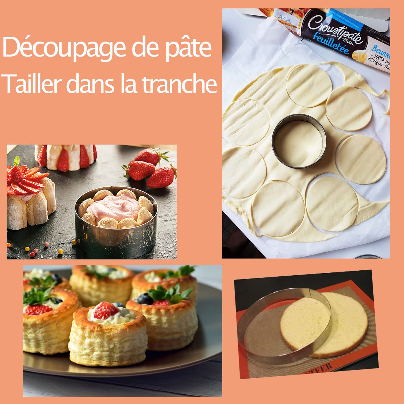 Set 14 Emporte-pièces Ronds Acier Inoxydable | Tailles 2,7 à 11,1 Cm, Bord Ondulé, Pour Biscuits, Gâteaux, Pâtisserie - 11
