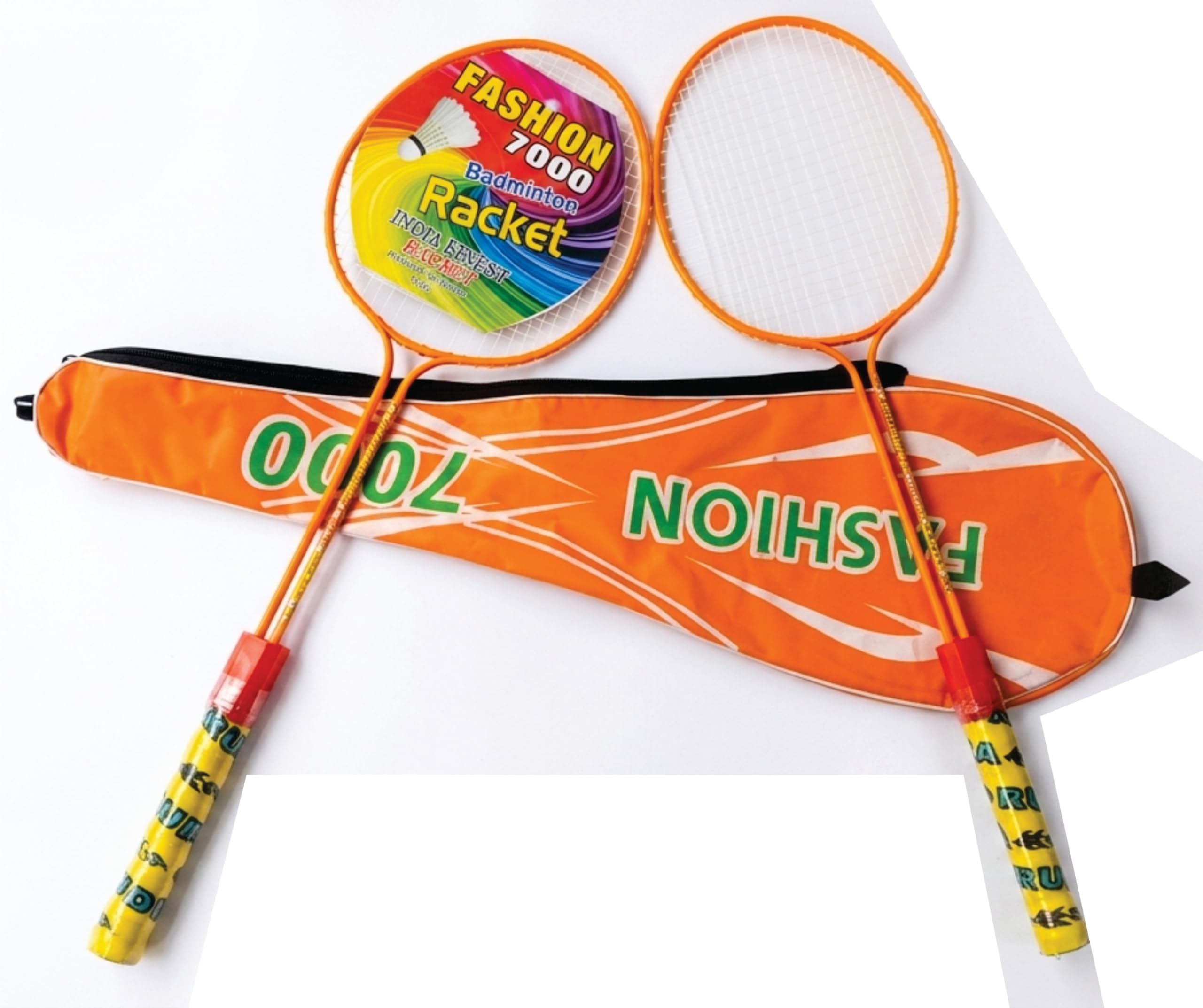 Aluminium Badminton Racket Set with 3 Nylon Shuttle with Full Cover-image-26