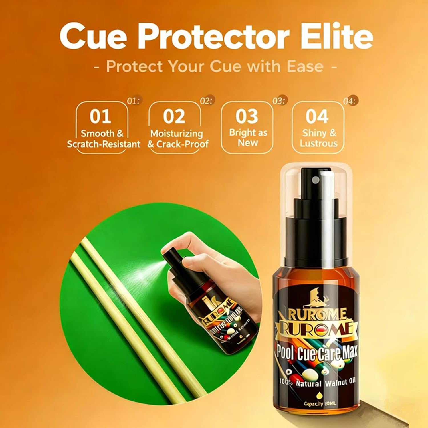 Billiards Pool Cue Shafts Maintenance Kit,Professional Level Cleaning and Smooth Maintenance kit for White Wax Wood Table and Club