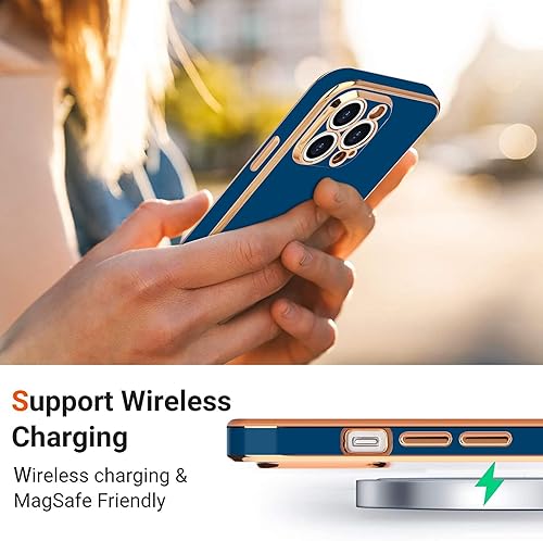 Miniatura 6 de Teageo Funda compatible con iPhone 13 Pro Max para niñas y mujeres, funda suave con diseño de corazón de amor, protección de cámara elevada, de