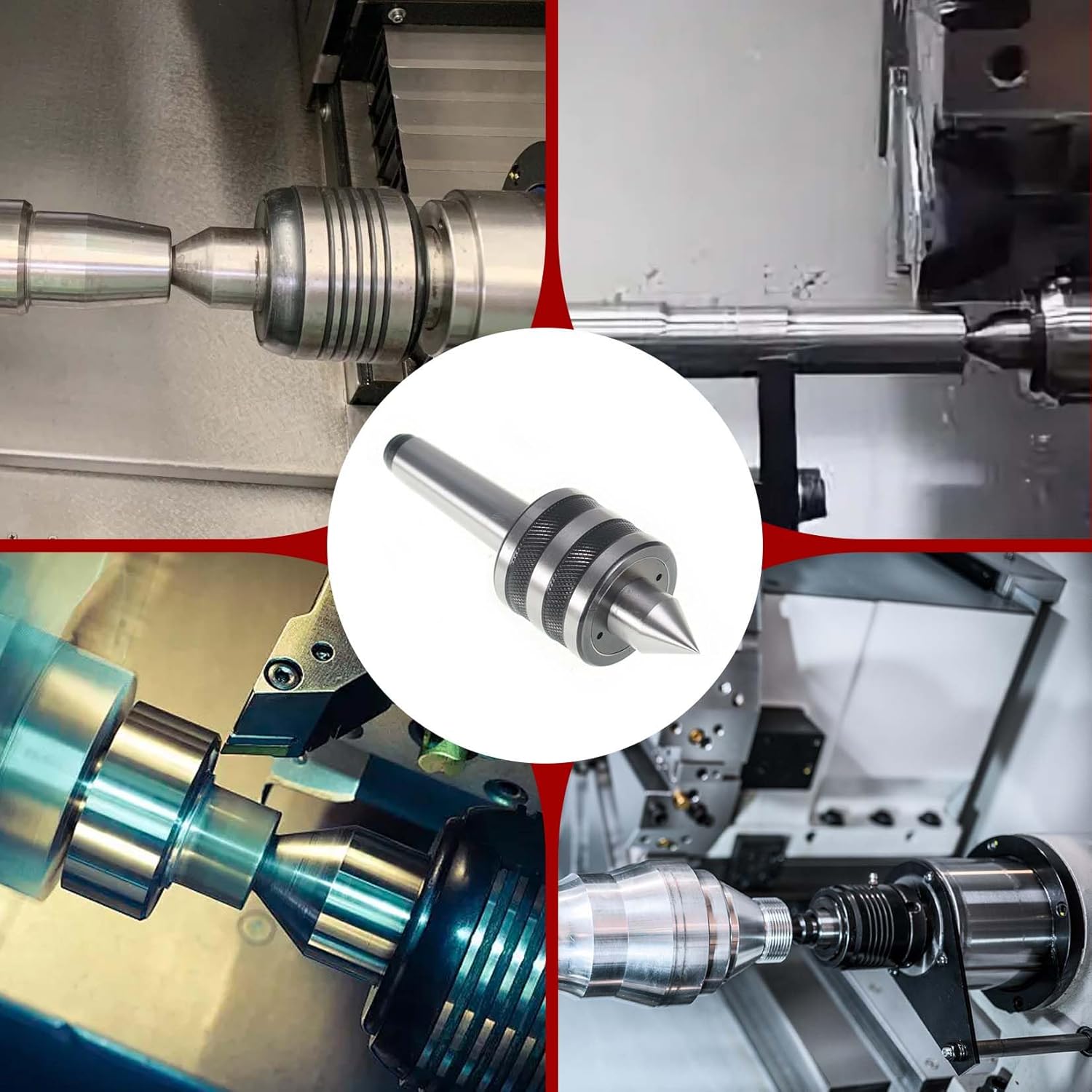 findmall MT3 Medium Duty Live Center 60 Degree Live Tailstock Center Fit for CNC Lathes, Ordinary Manual Lathes and High-Speed Lathes