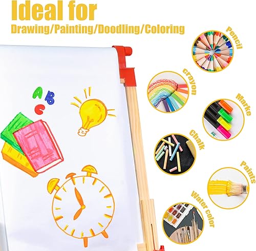 Miniatura 3 de Joyooss Rollo de papel de caballete, 16 pulgadas por 82 pies (paquete de 4 unidades en total 328 pies), papel de arte y manualidades, papel de