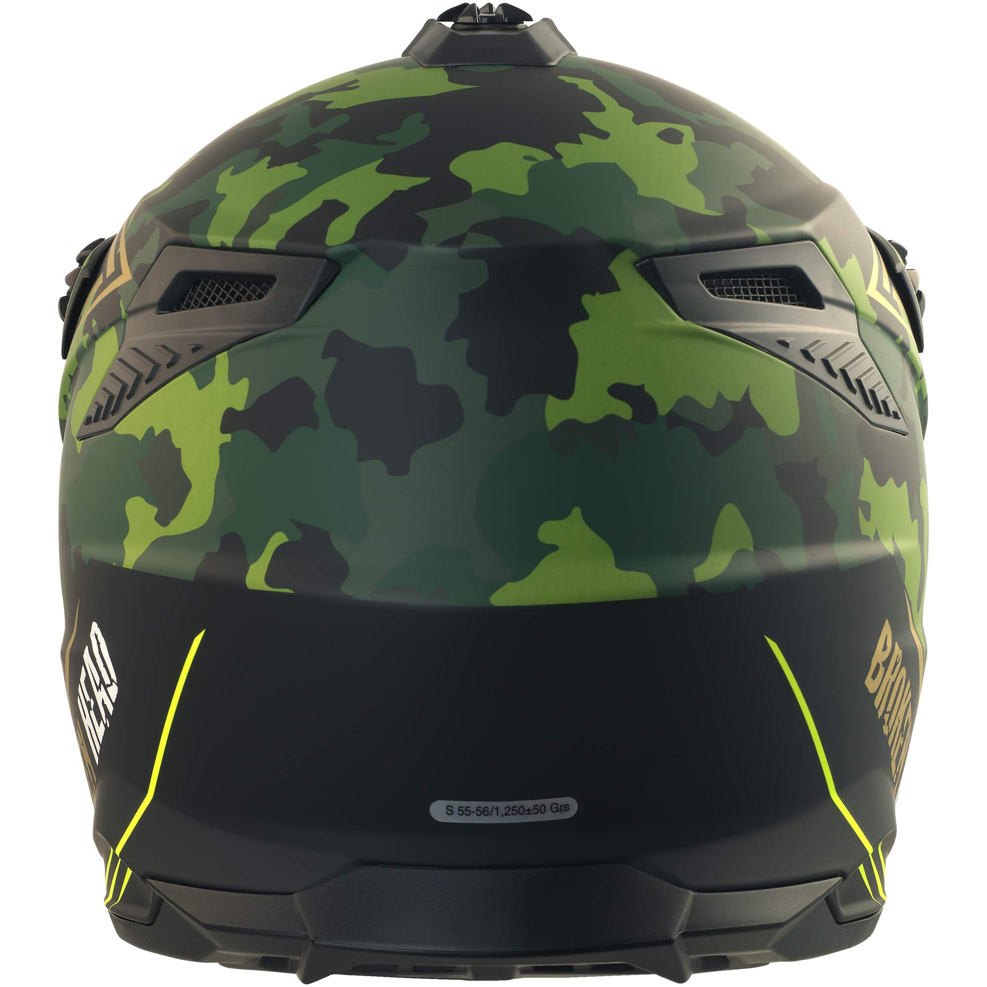 Broken Head leicher Motocross-Helm Squadron Rebelution Camouflage - Für Quad, Supermoto Enduro - Motorradhelm - MX