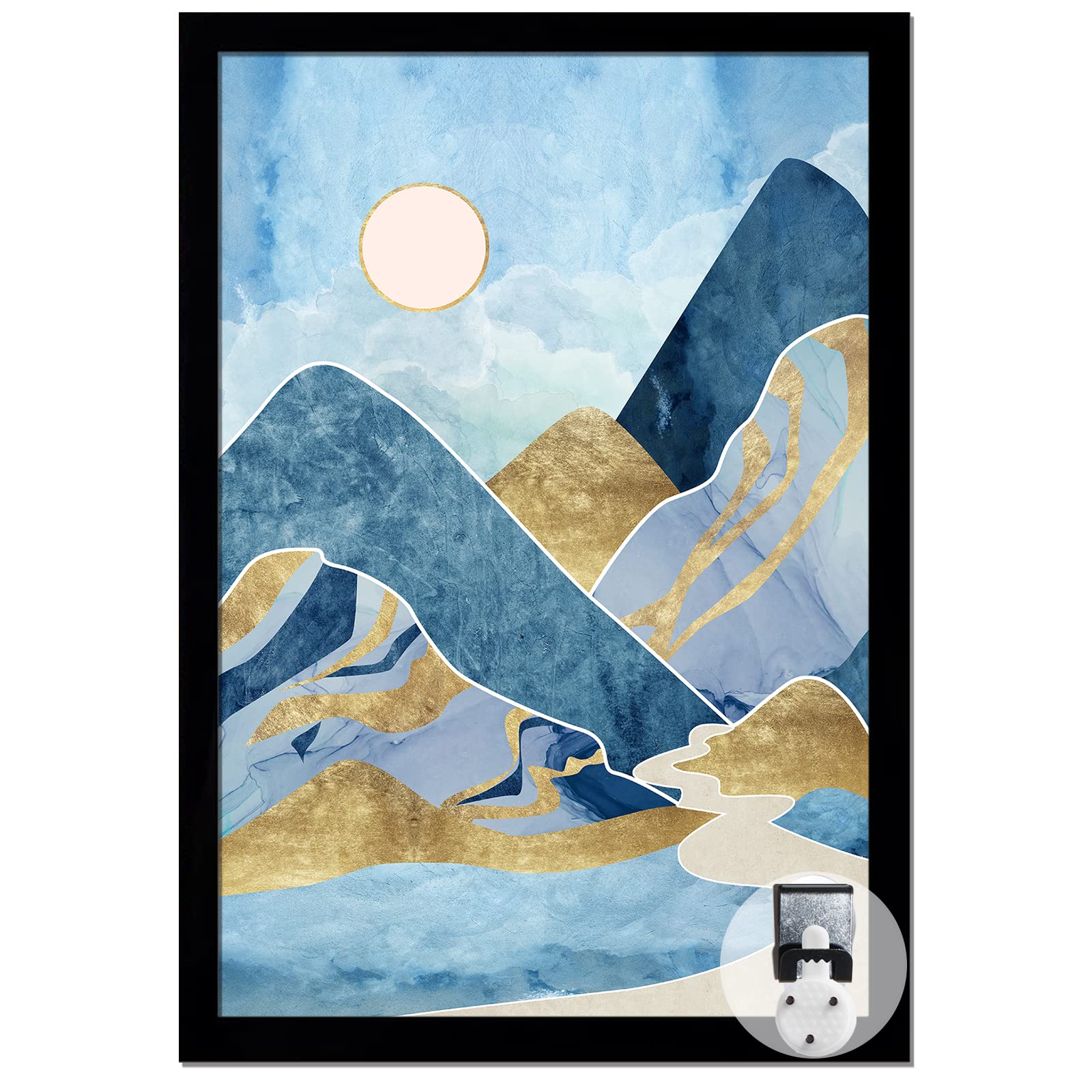 Black Picture Frame, 4x6 Picture Frame for Photo Poster Canvas Certificate Document Display Horizontally or Vertically High Transparent Wall Gallery(Size 4 x 6 inches)