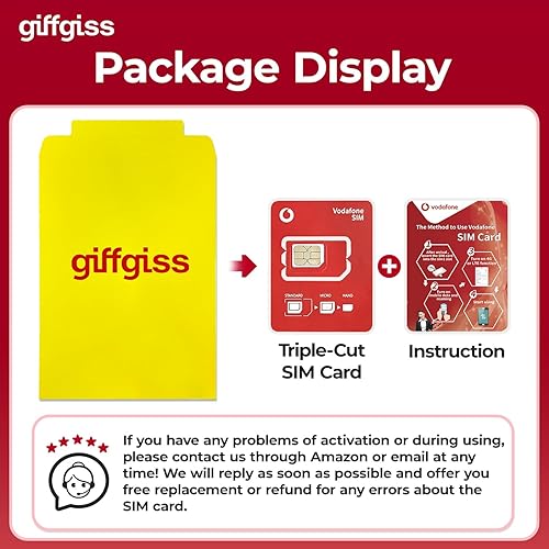 Miniatura 7 de Vodafone Europe - Tarjeta SIM prepagada - 22 GB de datos en 4GLTE en Reino Unido y Europa, 150 GB + llamadas ilimitadas en España, tarjeta SIM