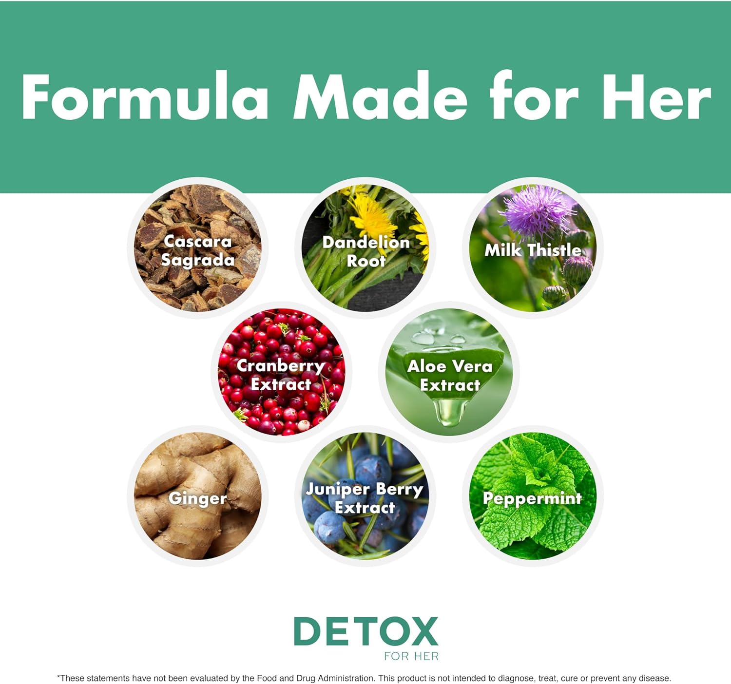 FoxyFit Detox for Her 30 Day Detox Cleanse Formula That Supports Healthy Digestion Function, Promotes Detoxification, & Balances from Within*
