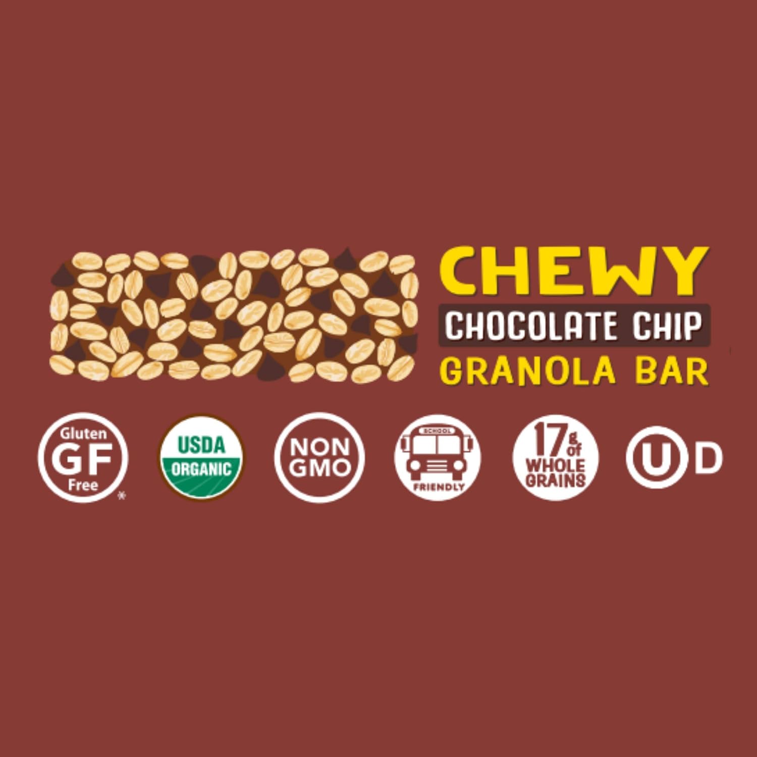 Dont Go Nuts Barras de granola masticables orgánicas sin nueces chispas de chocolate 12 unidades