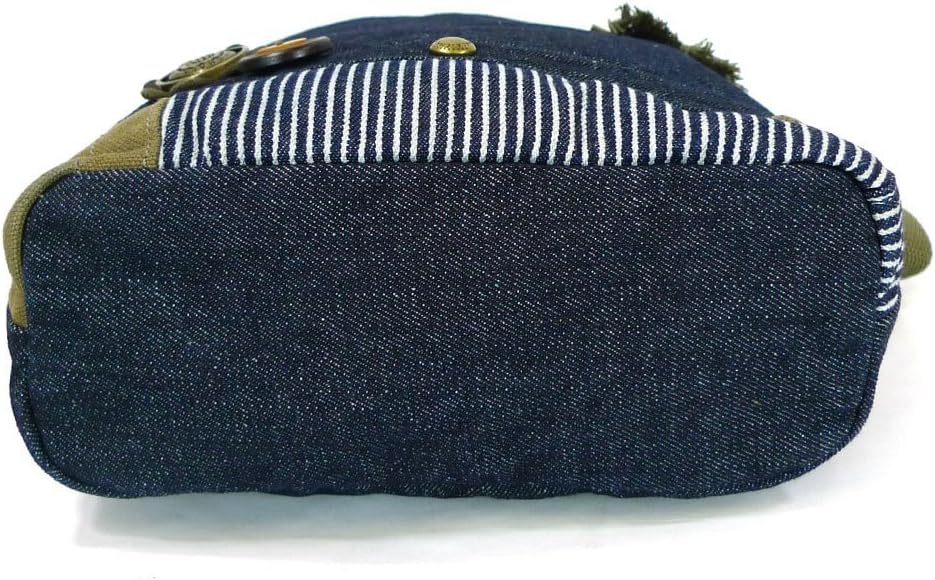Chala Handbag Patch Cross-body Messenger Bag (Denim Blue) (Denim_ Panda)