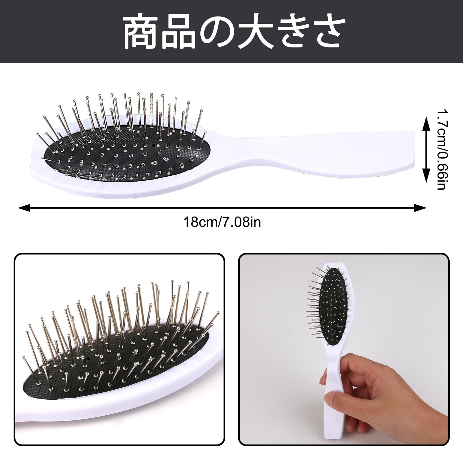 Amazon.co.jp: ウィッグ ブラシ ステンレス鋼ピン クッション 長さ18cm