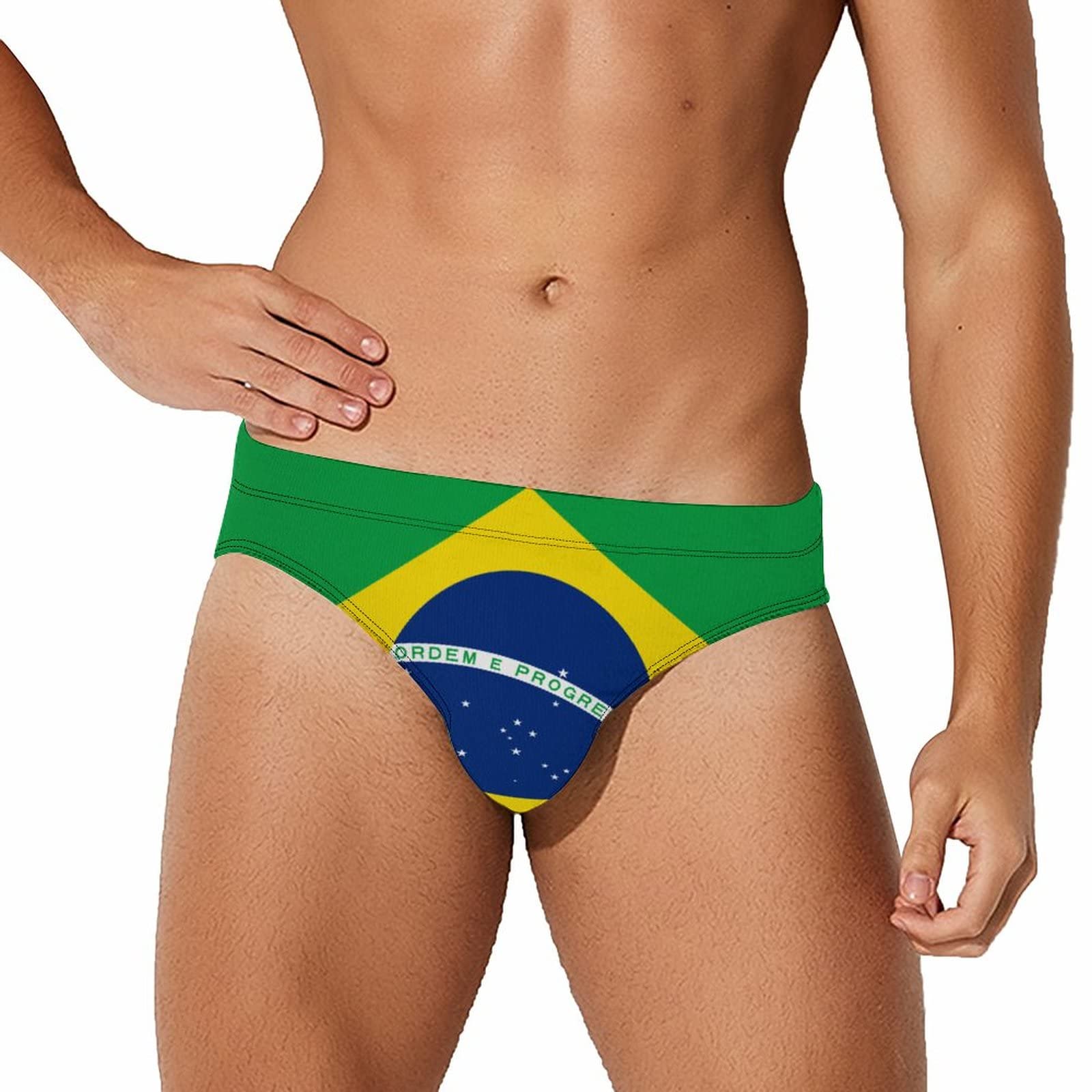 Kwqdozf Men's Brazil Flag Flag Ofany Swimwear Boxer Soft Triangle Thong Swimsuit Briefs Swim Trunk Sports Underwear