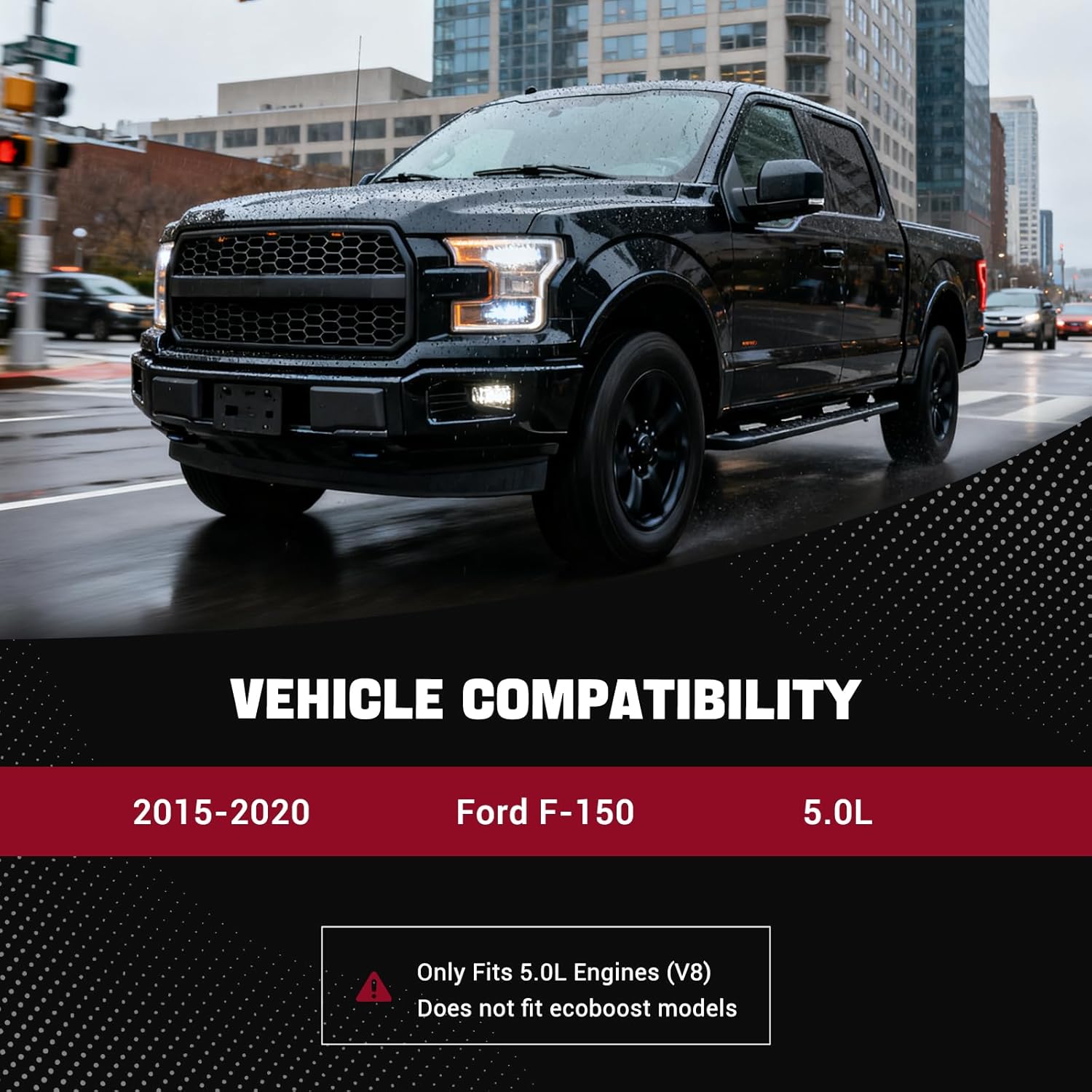 Cold Air Intake for 2015-2020 Ford F-150 V8/5.0L Increases Horsepower, Towing Performance & Acceleration