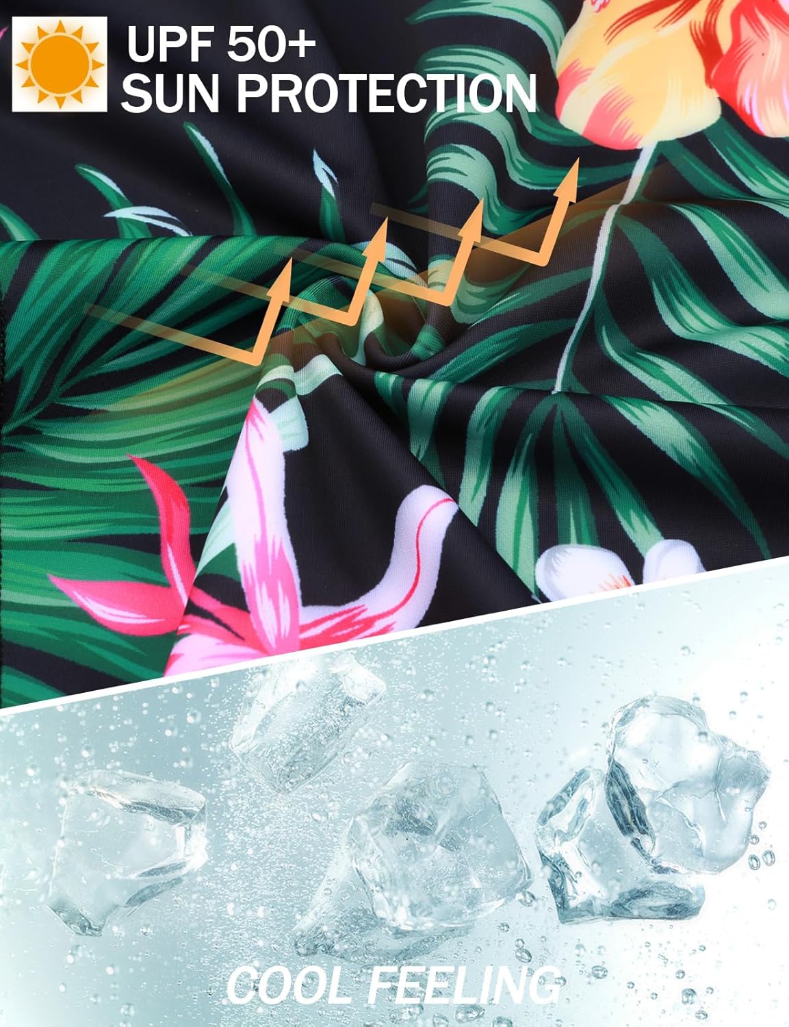 LURANEE Women's Zip Up Rash Guards for Women Long Sleeve Swimsuit UV Sun Protection Swim Shirts - Image 5