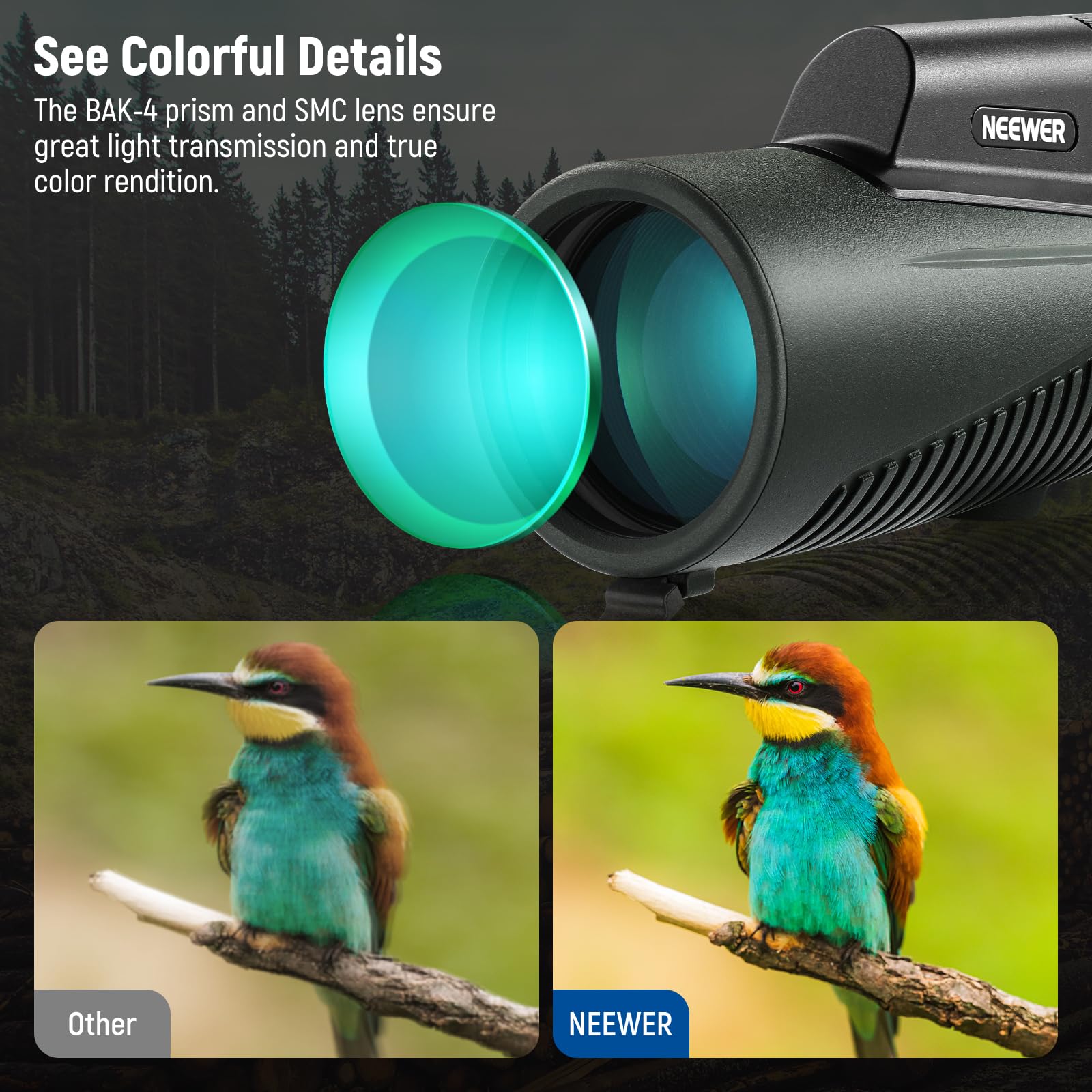 Amazon.com : NEEWER 12x50 ED Monocular Telescope with Phone Clip