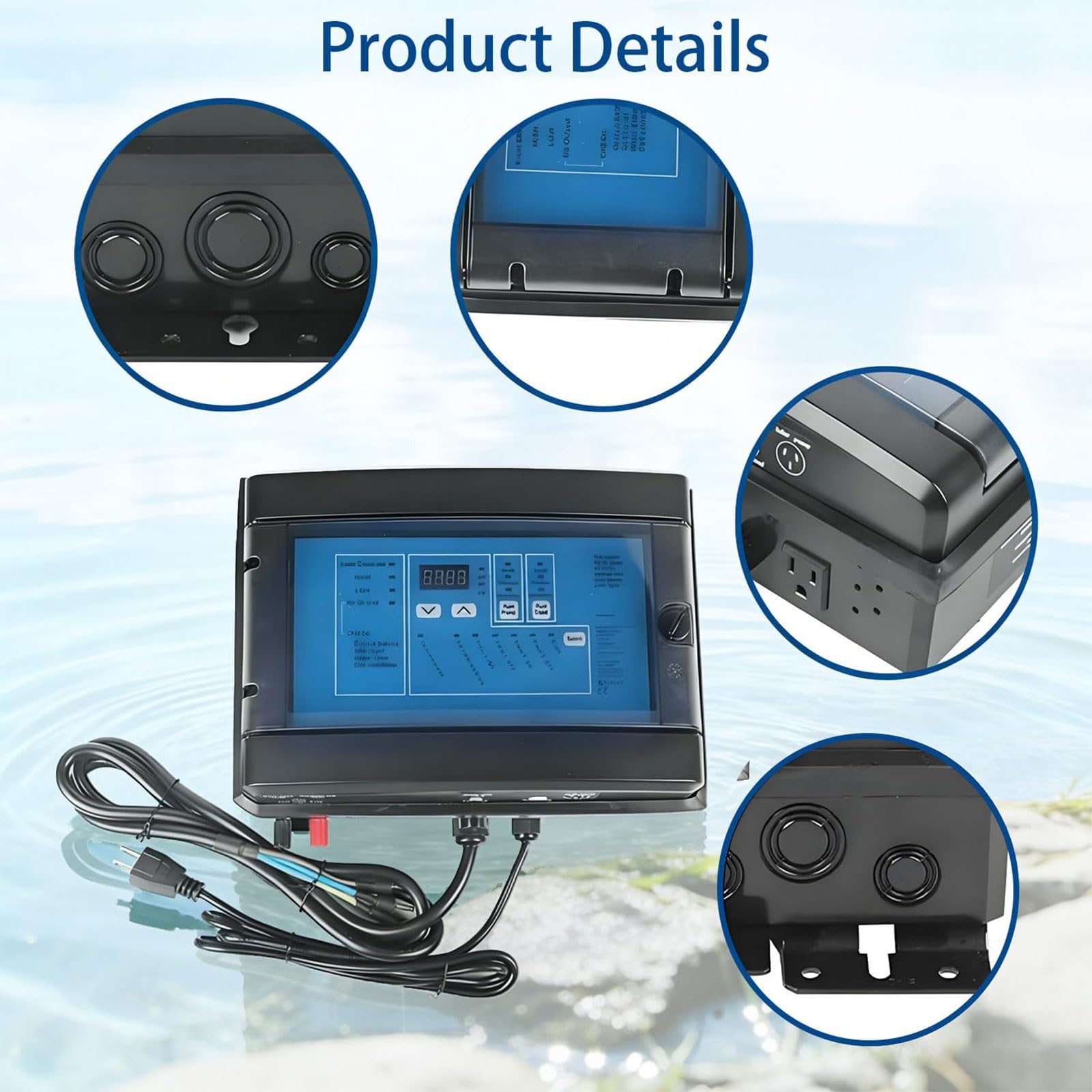 Clorador salino para piscinas, generador de cloro electrolítico para sistemas de agua salada, apto para piscinas de hasta 100 metros cúbicos, equipo eficiente de tratamiento de agua