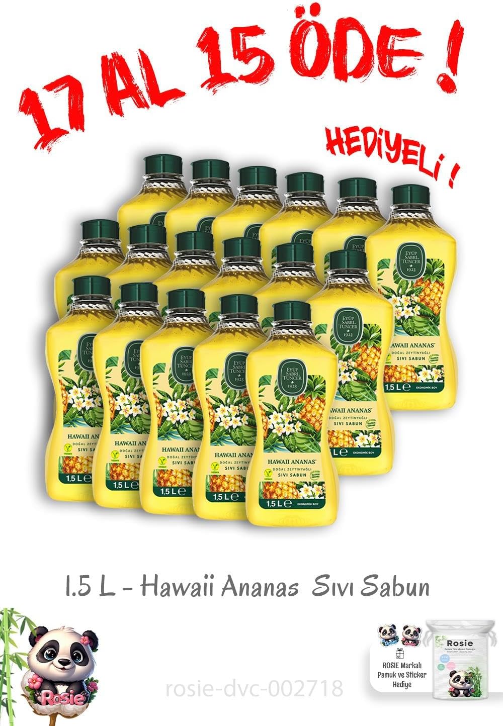 17 Al 15 Öde Hawaii Ananas Sıvı Sabun 1.5 L