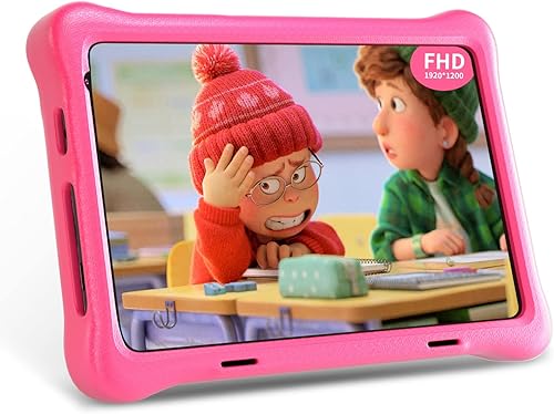 Tablet para niños de 8 pulgadas Android 10 Tablet PC, batería de 4000 mAh, pantalla LCD IPS FHD, WiFi, Bluetooth, cámara dual, educativo, control