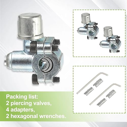 Miniatura 8 de BPV-31 Kit de válvula de perforación de válvula de grifo para refrigerador es adecuado para fundas universales de tarjetas de refrigerador de 14
