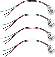 Vista 1 de Marhynchus 4 juegos de luces indicadoras LED precableadas LED redondas, impermeables, luz de 2 colores, electrodo de ánodo común de 12-24 V 0.472 in