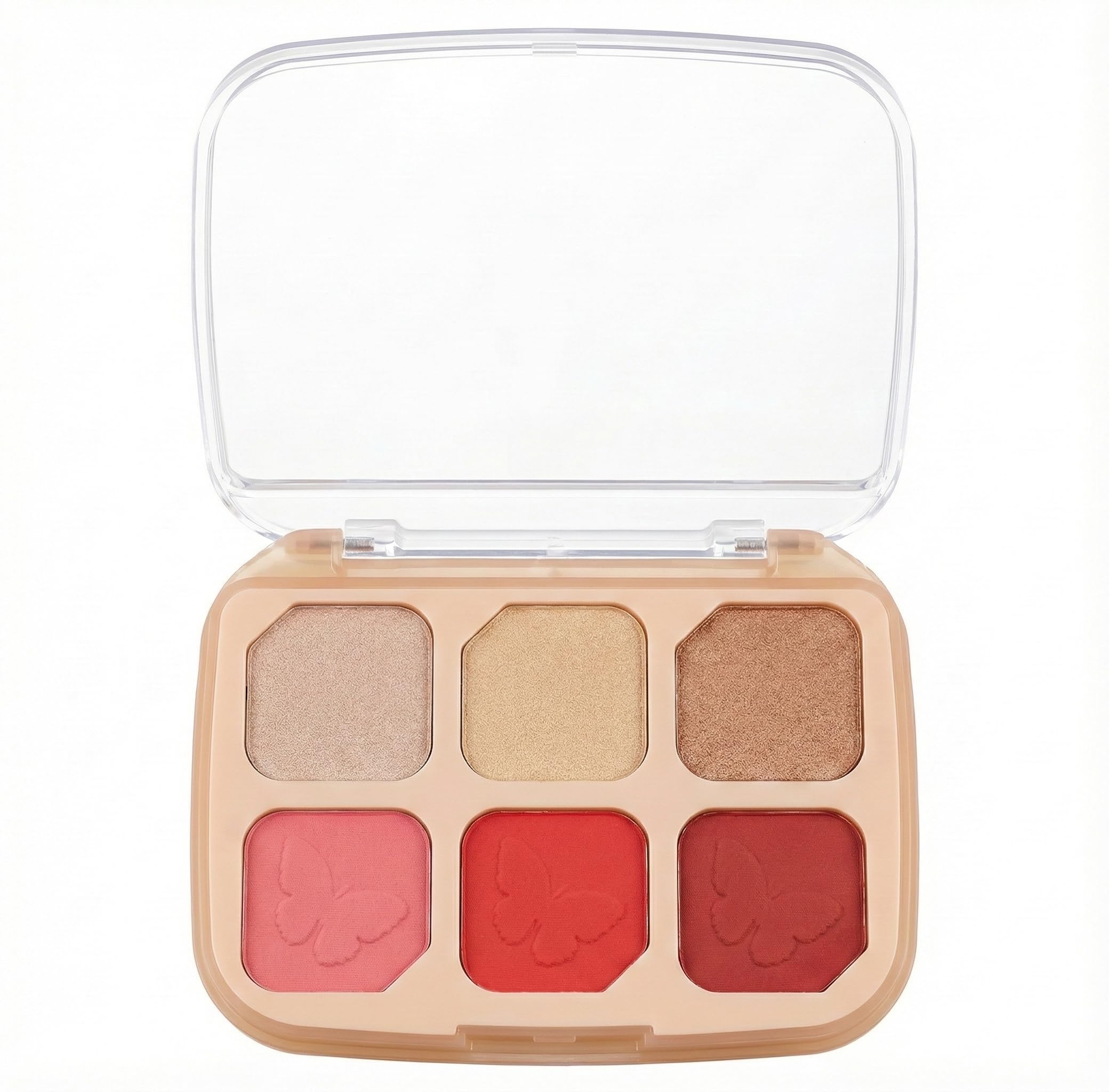 Makeup Palette, 6 Colors, Eyeshadow and Blush, Shimmer Finish, Compact with Mirror-image-49